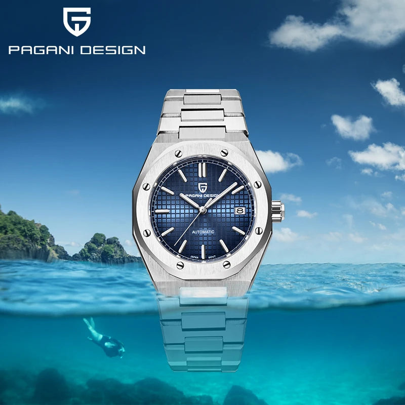 PAGANI DESIGN MIYOTA 8215 Men Automatic Mechanical Watches 40MM Sapphire Stainless Steel Waterproof Luminous Wrist Watch