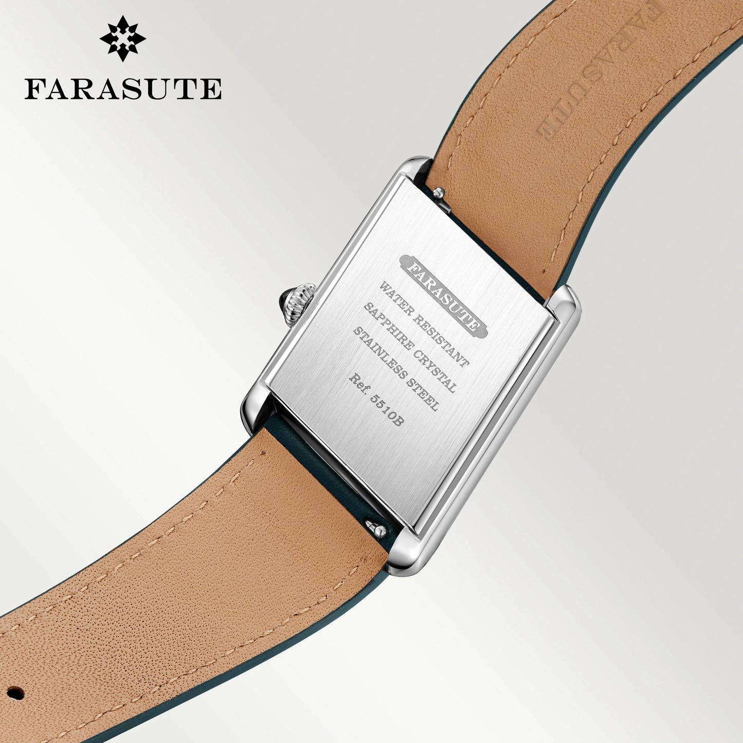 FARASUTE Luxury Square Sports Men's Watch Swiss Movement Waterproof Sapphire Glass Stainless Steel Quartz Wristwatch Male Reloj