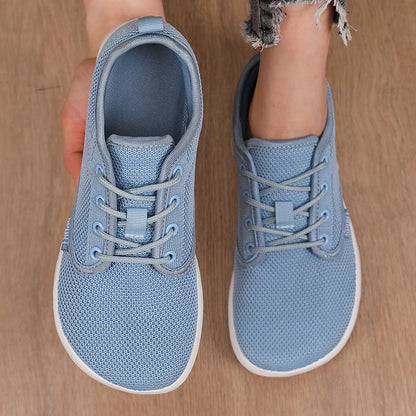 Atmungsaktive Sommer-Flachschuhe für Damen, leichte Mesh-Schuhe, bequeme Wanderschuhe, Herren-Schuhe für breite Füße, weiche Sohle, Freizeitkleidung, Barfuß