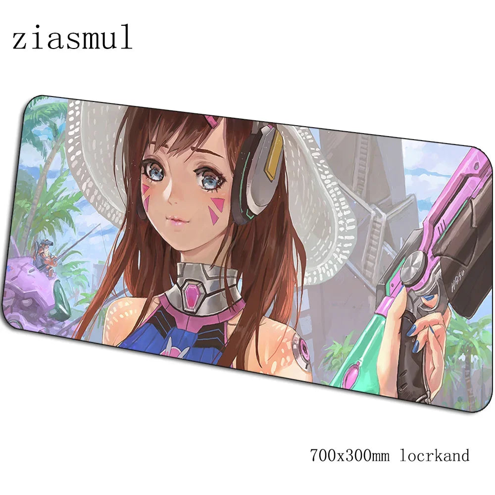 Podkładka pod mysz Dva dla graczy 70x30cm XL, gamingowa mata na biurko do PC i notebooka, urocza podkładka do gier, prezent świąteczny dla gracza
