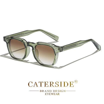 CATERSIDE New Fashion Punk Men Sunglasses Frame Square Personalized Design Sun Glasses Women Travel Party Business Festival Gift