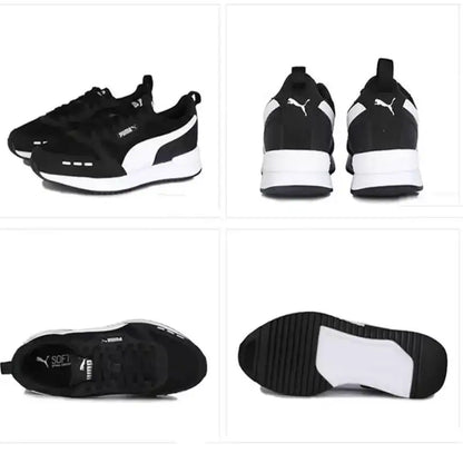 Puma 373117-01 – baskets décontractées rétro unisexes, noires et blanches, chaussures de marche respirantes en maille légère pour la rue et l'extérieur au quotidien