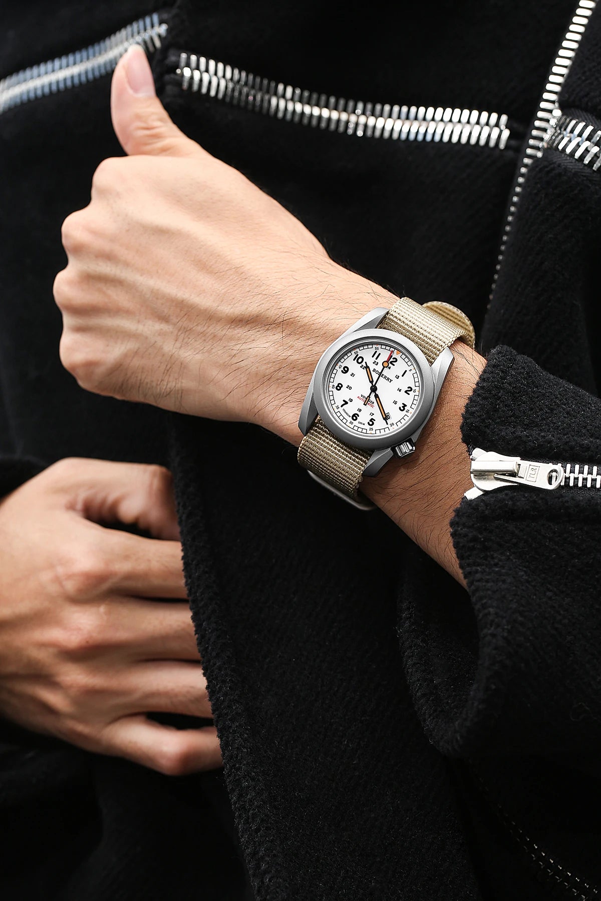 Boderry Field Watches Bronze Case Automatic Mechanical VOYAGER Watch Men's 100M Waterproof Clock Military Top Brand Wristwatch