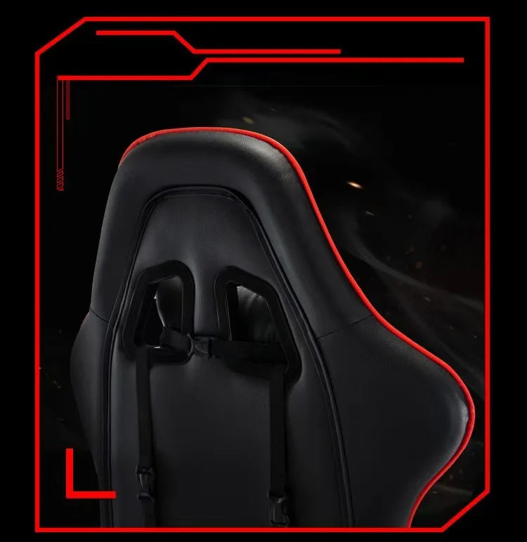 Chaise de jeu ergonomique avec dossier inclinable réglable en hauteur pour bureau, streaming et massage sur PC