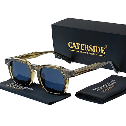 CATERSIDE New Fashion Punk Men Sunglasses Frame Square Personalized Design Sun Glasses Women Travel Party Business Festival Gift