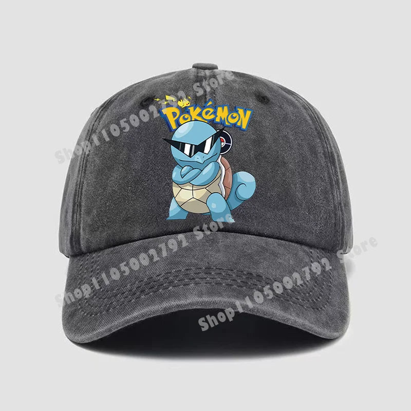 Pokemons Baseball Caps Pikachu Kawaii Anime Figures Sunshade Hats Summer Outdoor Parent Child Sunhat Trendy Duck Tongue Cap Gift