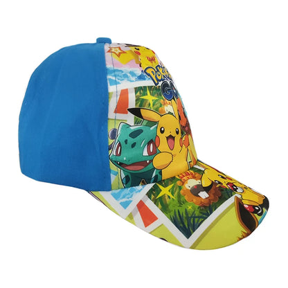 Pokemon Baseball Cap Pikachu Hat Pokemon Cosplay Hip Hop Cap for Girl Boy Children kids Anime Figures Toy Gift Cartoon Hat
