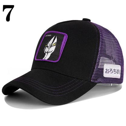 Dragon Ball Anime Character Printed Baseball Cap For Men And Women Hip Hop Hat Truck Driver Mesh Hat Summer Outdoor Sunshade
