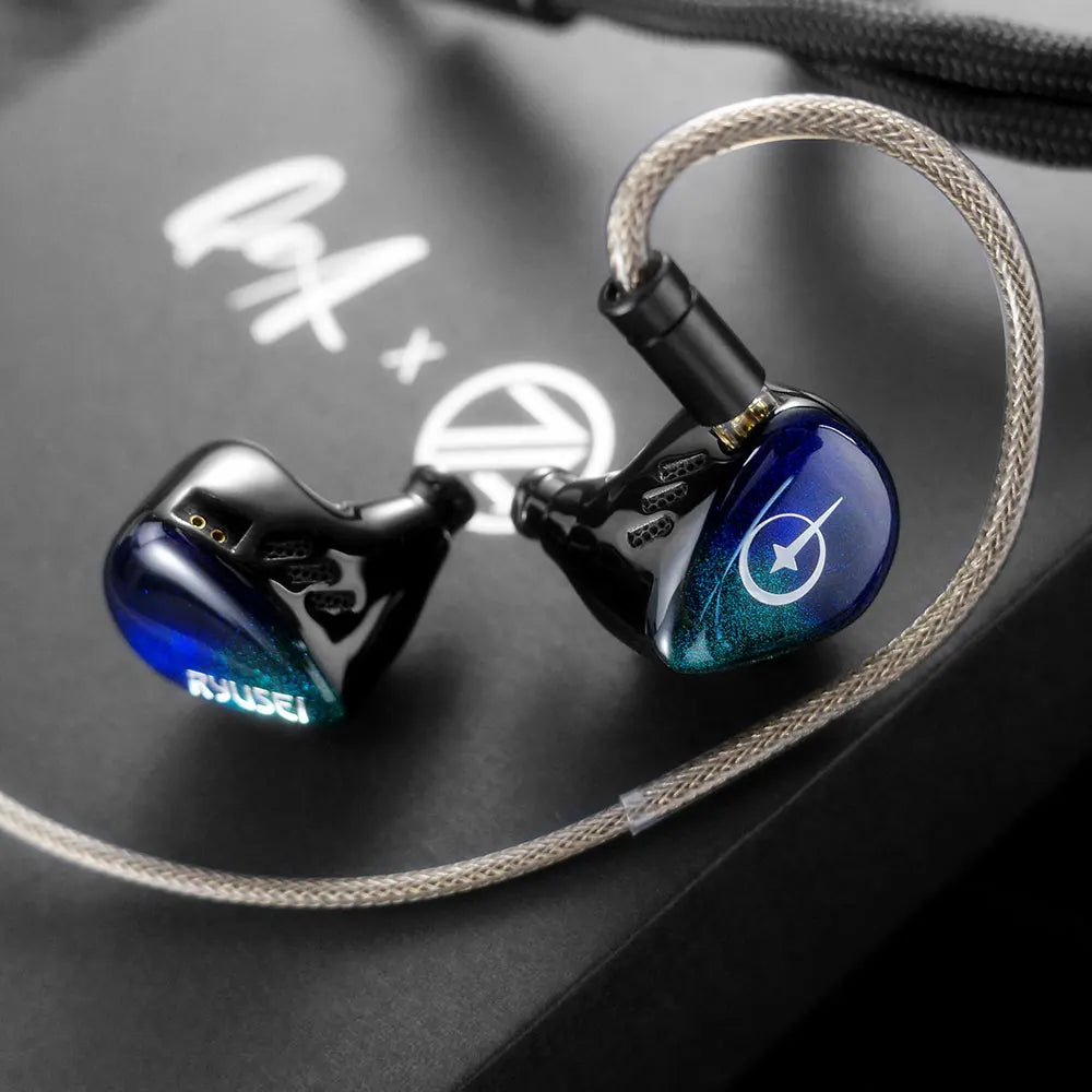 Nouveaux écouteurs intra-auriculaires QoA X 7th Acoustics Ryusei avec un seul transducteur dynamique plaqué or nano et câble HiFi