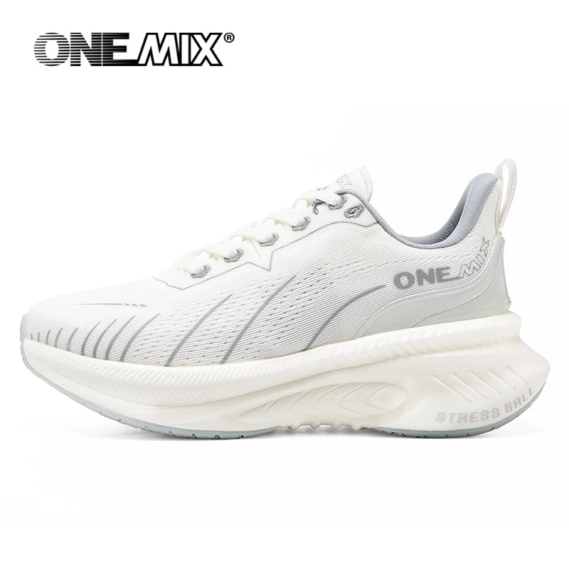 ONEMIX blanc chaussures de course sur route pour hommes coussin d'air chaussures de Sport en plein Air hommes formateurs été chaussures de Jogging chaussures pour femmes