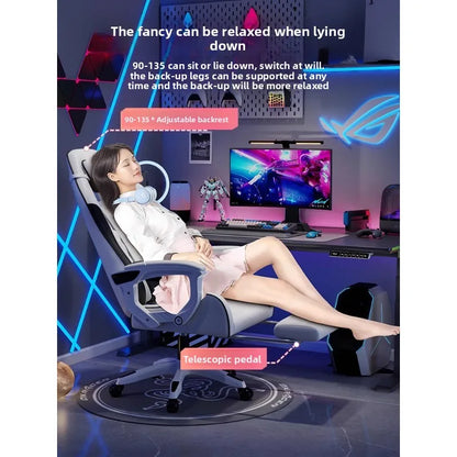 Muška e-sports stolica udobna je za dugotrajno sjedenje, računalna stolica može se nagnuti za opuštanje, naslon