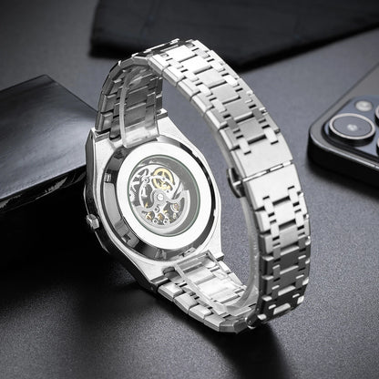 Classic Automatic Mechanical Luxury Watch MenTop Brand Stainless Steel Watches Luminous Waterproof Watch for Men Feice Skeleton