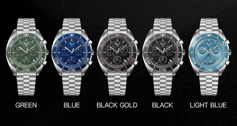 New 007 Specht&Sohne Sports Watches For Men Top Brand Luxury Steel Wrist Watch Fashion Japan VK68 Chronograph Relogio Masculino