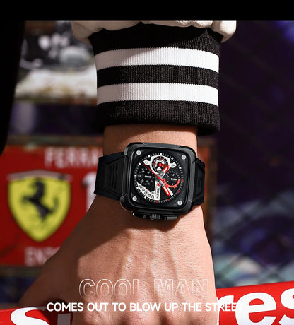 Top Brand CURREN Men's Watches Luxury Square Quartz Wrist Watch Original Waterproof Luminous Chronograph Watch for Men Relogio