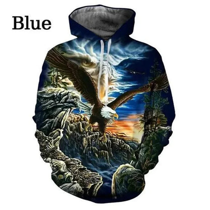 US Eagle Graphic Hoodie Men Clothing 3D Bald Eagle Printing Hoodies Women Pullovers Harajuku Fashion y2k Tops Hoody Sweatshirts