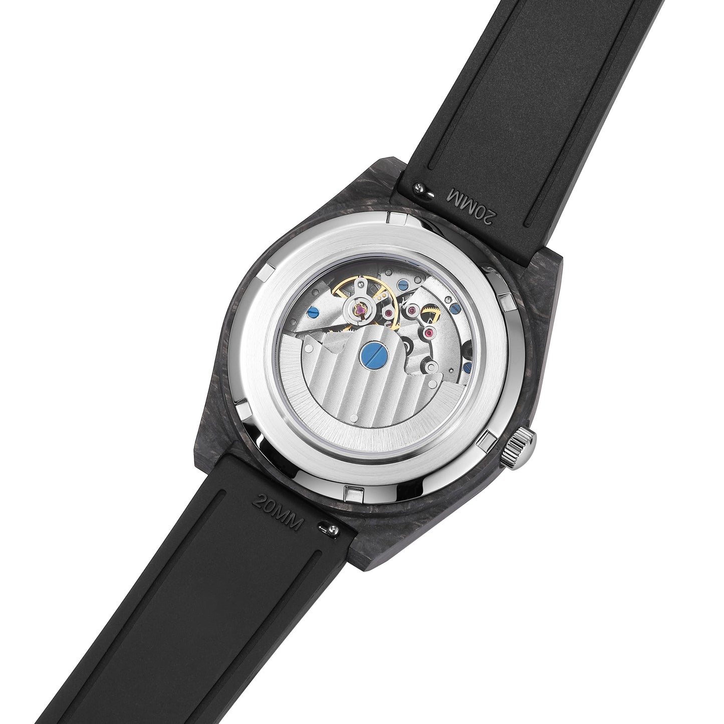 TIME TOKEN Nuevo reloj de buceo de 40mm de fibra de carbono luminosa para hombre, reloj mecánico automático de lujo con calendario, cristal de zafiro y resistencia al agua de 100m