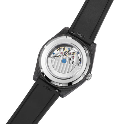 TIME TOKEN Nuevo reloj de buceo de 40mm de fibra de carbono luminosa para hombre, reloj mecánico automático de lujo con calendario, cristal de zafiro y resistencia al agua de 100m