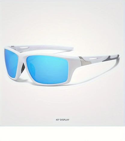 New Polarized Sports Sunglasses for Men, High-Quality TAC Lens Frame, Full Rim, UV Protection, Alloy Decorative, for Climbing