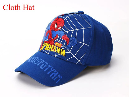 Marvel Anime Figure Spider-Man Cartoon Baseball Cap Cotton Polyester Peaked Cap Boy Girl Headwear Accessories Kids Birthday Gift