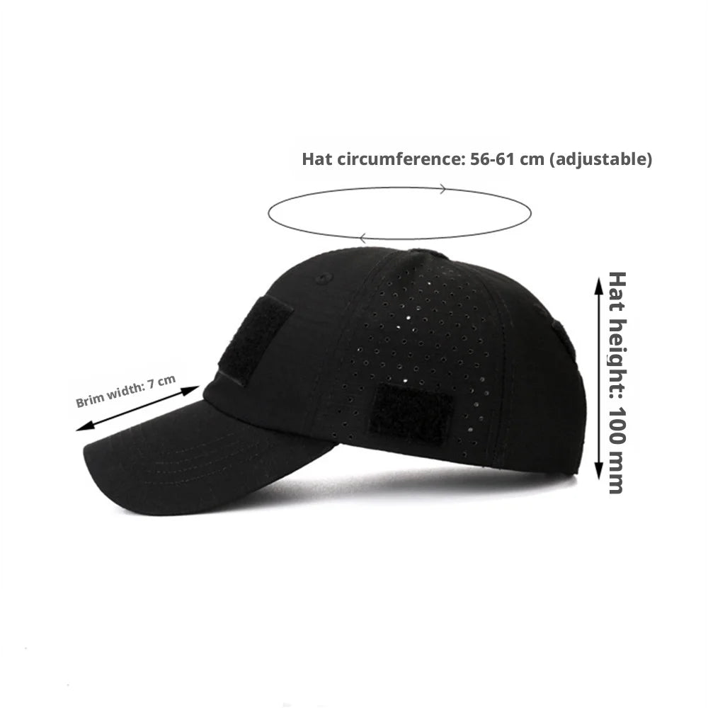 1pcs New Men Camouflage Baseball Cap Breathable Sunscreen Hat Outdoor Sports Hunting Hiking Camping Beach Fishing Sun Hat