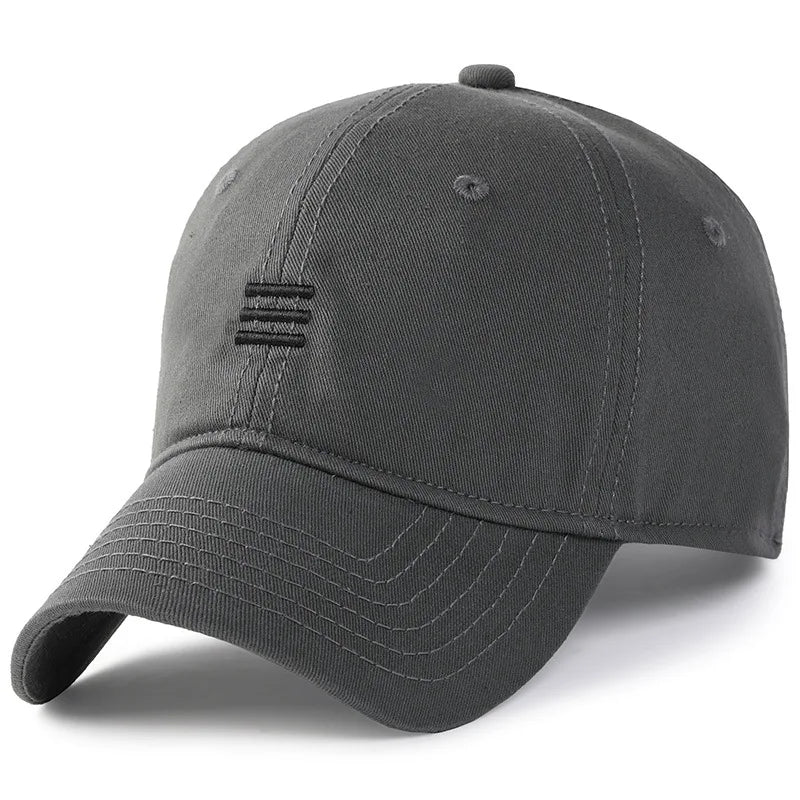 Herr och dam, oversize XXL 100% bomull, stor basebollkeps för stora huvuden 56-63cm(23.5"-25.5"), justerbar enfärgad dad cap