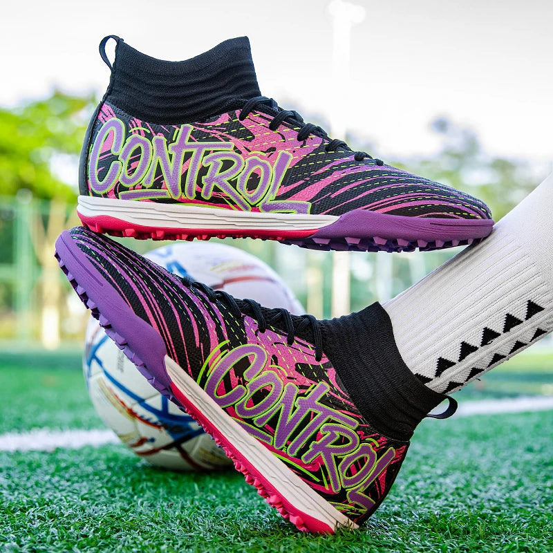Chaussures de football originales pour hommes, baskets de sport décontractées pour enfants, chaussures de terrain en herbe unisexe pour garçons