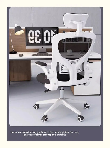 Ergonomic Gaming Chair for Home Office, Comfortable Office Desk Chair with Cushioned Seat, Study Chair for University Dorm, Adjustable Height Computer Chair