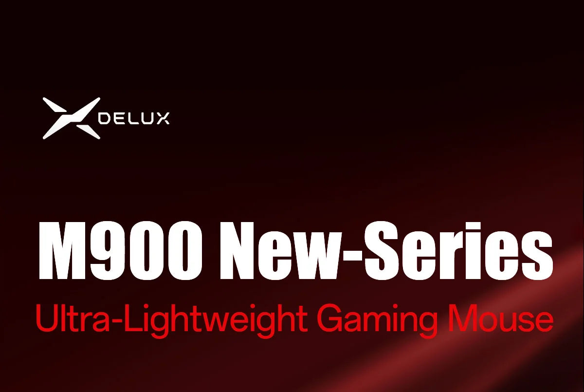 Delux M900PRO Ultra-light Version Wireless Gaming Mouse Ergonomic 1K/8K Polling Rate 50g PAW3395 for Right Big Hand PC Gamer
