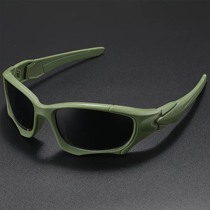 Tactical Windproof Fishing Sunglasses Men Women Classic Camouflage Shades with UV Protection for Outdoor Driving Cycling Hiking