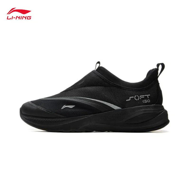 LI-NING SOFT GO 2 Sapatilhas de Caminhada para Homem Slip-on, Macias, com Calcanhar Espesso, Confortáveis, Resistentes, Desportivas e Casuais AGLV005