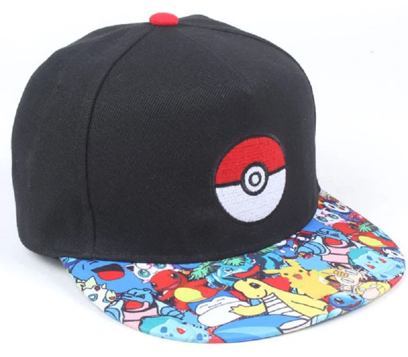Pokemon Baseball Cap Pikachu Hat Pokemon Cosplay Hip Hop Cap for Girl Boy Children kids Anime Figures Toy Gift Cartoon Hat