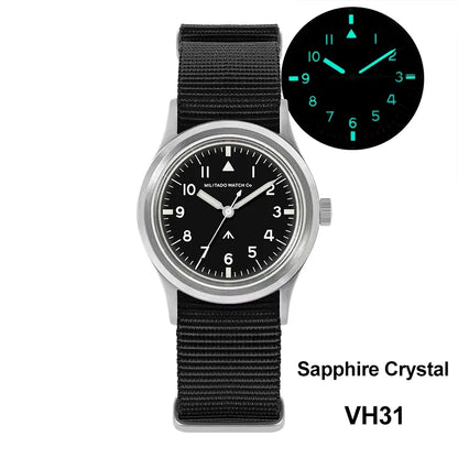Militado ML14 Limited Edition Quartz Watch VH31 Sweep Second Quartz Movement Watch Sapphire Crystal BGW9 C3 Luminous Men's Watch