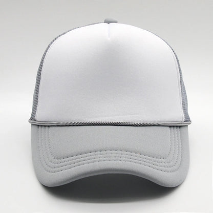 5 panel Trucker Caps Men Women Plain Blank Foam Mesh Baseball Cap With Rope Summer Breathable Outdoor Sport Sun Visor Hats