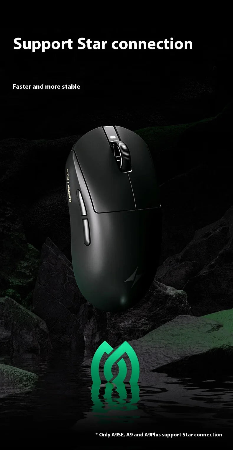 ATK A9 Plus Gaming-Maus kabellos A9/A9 SE/A9 Pro Tri-Mode 8K Gaming-Maus leicht A9 Ultimate E-Sports PC-Geschenk individuell angepasst