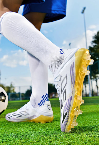 Heren sneakers met grasnoppen Hoogwaardige voetbalschoenen Futsal-voetbalschoenen Antislip voor binnen Populair model met hoge schacht voor buiten