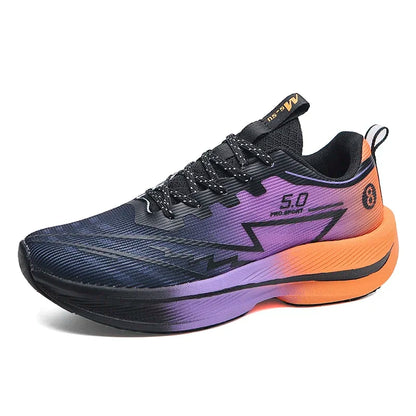 New Men's Carbon Plate Running Shoes Soft Cushion Shock Absorbing Sports Shoes Unisex Sneakers Light Anti-Slip Training Shoes
