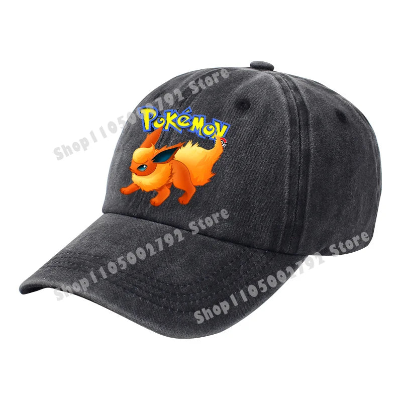 Pokemons Baseball Caps Pikachu Kawaii Anime Figures Sunshade Hats Summer Outdoor Parent Child Sunhat Trendy Duck Tongue Cap Gift