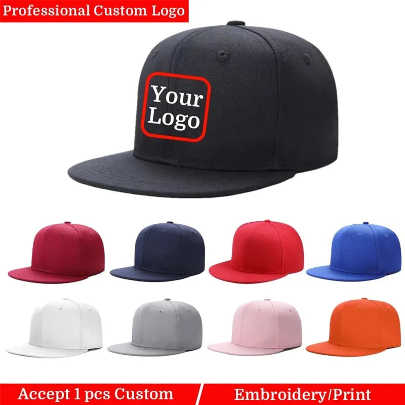 Men Women Custom Personalized Logo Caps Team Embroidery Printed Baseball Caps Fraternity Hats Fashion Outdoor Hip Hop Caps