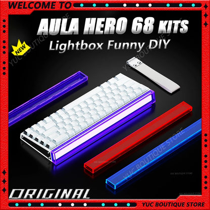 Nuevo AULA HERO 68HE/ULTRA Kits sticker: teclado gaming con interruptores magnéticos y accesorios para teclado mecánico personalizado con cable para e-sport