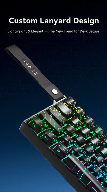 AJAZZ AK680 V2 E-sports Magnetic Switch Keyboard 8K Polling Rate 128K Ultra-high Scan Rate Aluminum Alloy Positioning Plate