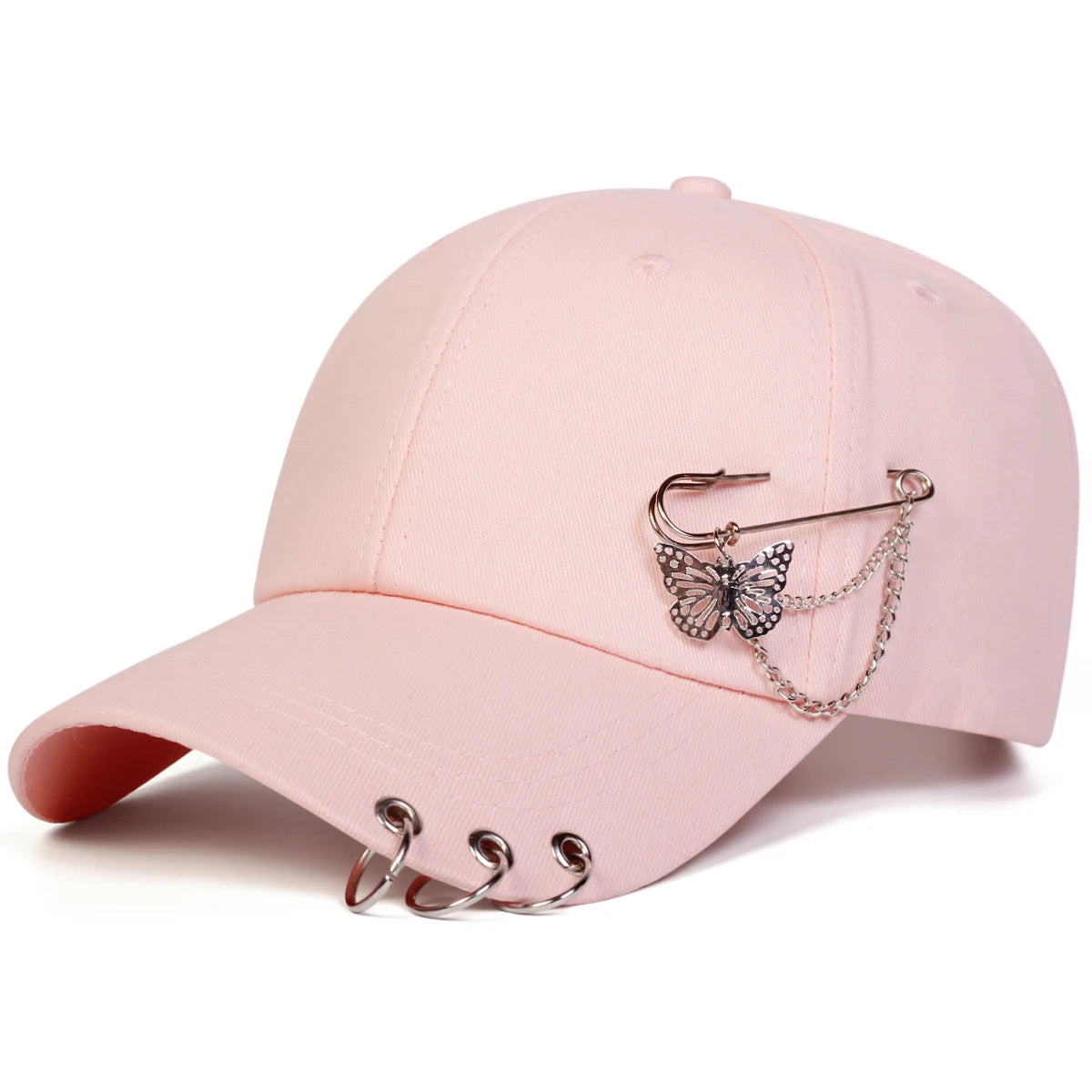 Unisex „Butterfly Iron Ring“ beisbolo kepurės, pavasario ir rudens lauko reguliuojamos kasdieninės kepurės, apsauginės nuo saulės kepurės, sportinės kepurės