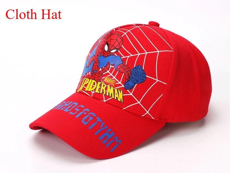 Marvel Anime Figure Spider-Man Cartoon Baseball Cap Cotton Polyester Peaked Cap Boy Girl Headwear Accessories Kids Birthday Gift