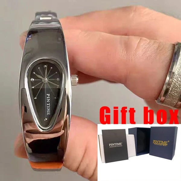 y2k watch shaped teardrop bracelet watch female couple light luxury senior sense of antique wind Gift Ladies' Quartz Wristwatch
