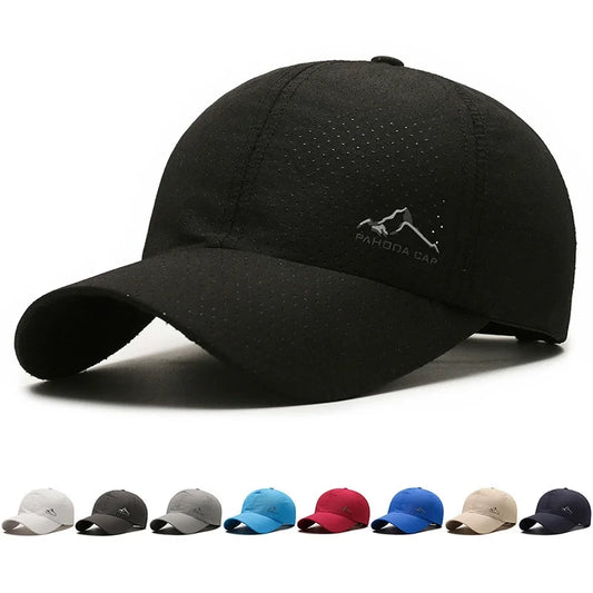 Summer Breathable Mesh Quick Drying Men Women's Baseball Cap Outdoor Sports Travel Fishing Climbing Cycling Runnning Hat