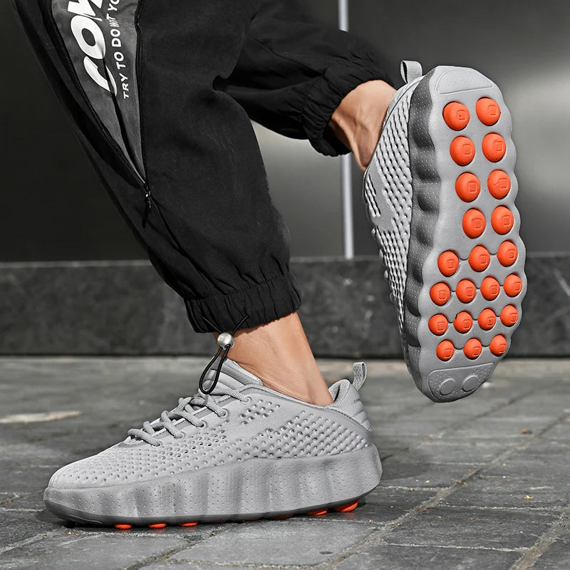 Brand Men Casual Shoes Thick Sole Soft Fashion Sneakers Summer Breathable Male Walking Shoes Zapatillas Hombre 88217 Mens Shoes
