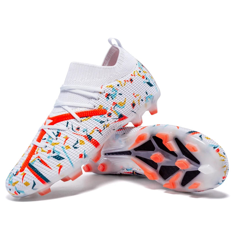 Professionelle fodboldstøvler til mænd, åndbare fodboldsko i mesh med skridsikker sål, hurtige sneakers til kunstgræs, moderne fodboldsko til mænd