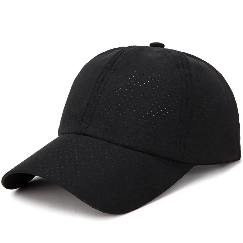 New Women Men Quick-Drying Spring Summer Baseball Cap Solid Breathable Snapback Hat Casual Fishing Sun Cap Hat For Women Men