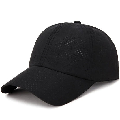 New Women Men Quick-Drying Spring Summer Baseball Cap Solid Breathable Snapback Hat Casual Fishing Sun Cap Hat For Women Men