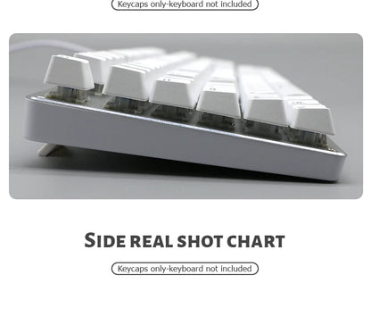 104 Tasten Koreanische, französische, russische, spanische und deutsche hintergrundbeleuchtete Tastenkappen für mechanische Tastaturen mit MX-Switches, OEM-Profil, ABS-Keycaps, DIY
