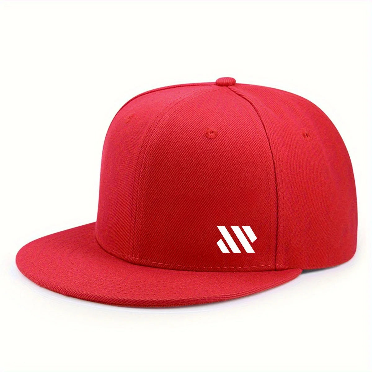 Czapka baseballowa z białym logo, unisex, regulowana, oddychająca, z płaskim daszkiem, lekka czapka outdoorowa i podróżna, nakrycie głowy
